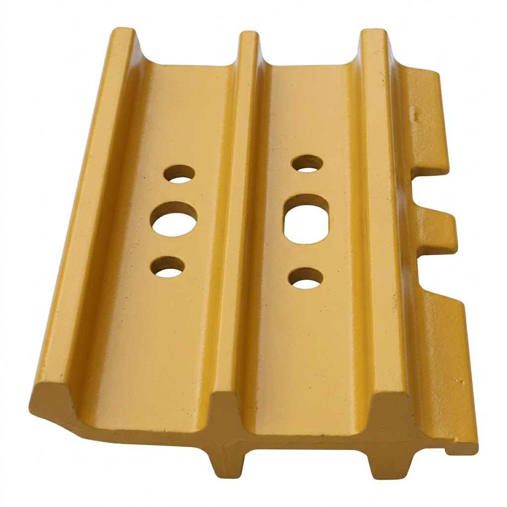  312B L Caterpillar Triple Bar Grouser Track Shoe with Mud Hole – for 312B L, 312C, 312C L, 312D, 312D L - OEM Heavy Equipment Parts Dubai UAE